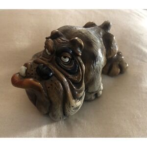 Vtg Bogey Bulldog John Raya Beasties Of The Kingdom Dog Figure Sculpture 1984